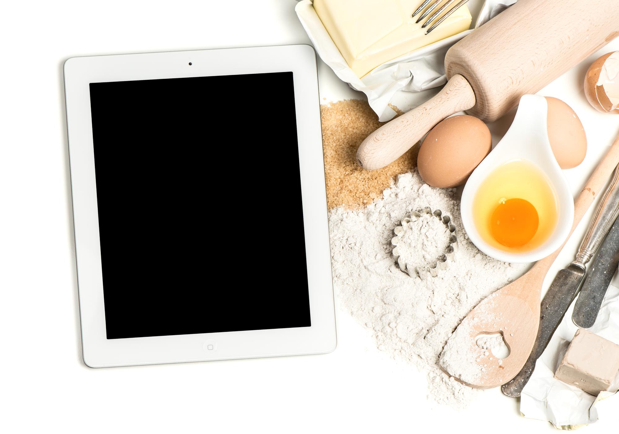 Cozy demo kitchen set up for an online class